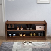 Tabouret à langer moderne en bois massif avec porte d'entrée rembourrée Porte-chaussures à usage domestique simple