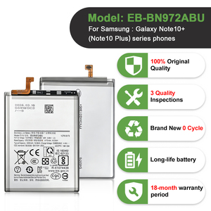 แบตเตอรี่โทรศัพท์ Li-ion ของแท้ 100% สำหรับ <span class=keywords><strong>Samsung</strong></span> EB-BN770ABY EB-BN970ABU EB-BN972ABU EB-BN980ABY EB-BN985ABY B800BU EB595675LU - Product Image 2