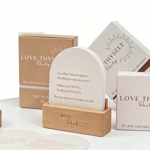 Fabricant OEM, impression personnalisée, cartes de soins personnels, de pleine conscience et positives |   <span class=keywords><strong>Jeu</strong></span> de cartes d'affirmations quotidiennes de gratitude pour la santé mentale - Product Image 1