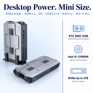Mini PC para Juegos FC9 Intel Core i7-13700H i9-12900HK GTX3060 12GB DDR4 64GB 2x M.2 SSD 4x USB3.2 Dual LAN <span class=keywords><strong>Windows</strong></span> 11 Gaming - Product Image 1