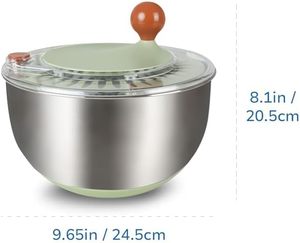 Hot Sale Kitchen Multifunctional Dry Salad Mixer Slicer Lettuce <b>Vegetable</b> Salad Spinner Eco-Friendly Stainless Steel - Product Image 3