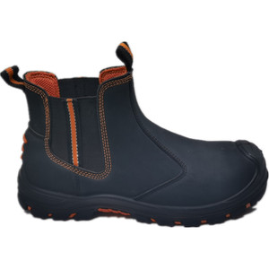 Botas de Seguridad de Cuero Negro Resistentes a Pinchazos: Zapatos de Seguridad Chelsea - Product Image 1