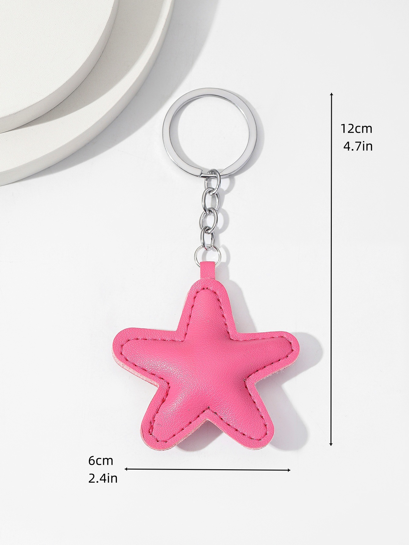 Backpack Charm Accessories 20 Pcs Chubby Star Keychain Bulk Set - Colorful Resin Key Rings For Keys & Backpacks EDC Multi Gadget