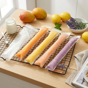 Bolsas Desechables para Helados, Yogur y Congelados, Personalizadas, Libres <span class=keywords><strong>de</strong></span> BPA, a Prueba <span class=keywords><strong>de</strong></span> Fugas, con Cierre <span class=keywords><strong>de</strong></span> Cremallera <span class=keywords><strong>de</strong></span> PE, Impresión por Grabado, Grado Alimenticio - Product Image 1