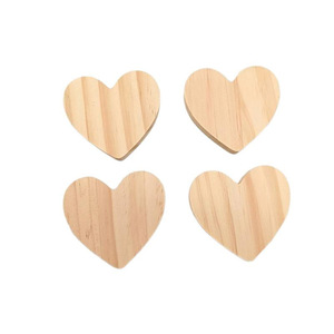 Nuevo adorno de madera de pino en forma de corazón para decoración transfronteriza, bloque de madera cortado con láser, adorno decorativo de virutas de madera DIY. - Product Image 4