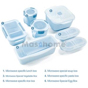 Masthome Office School Plastic Microwaveable Food Divided <b>Container</b> Microwavable Lunch <b>Box</b> - Product Image 2