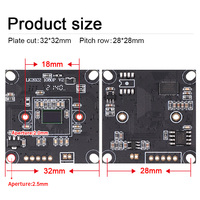 Módulo de Cámara Industrial con Sensor CMOS Mini HD de 1080P F22 12mm 30 sin Distorsión, Plug and Play, UVC, 32*32mm, Montaje M12, Multi-OS