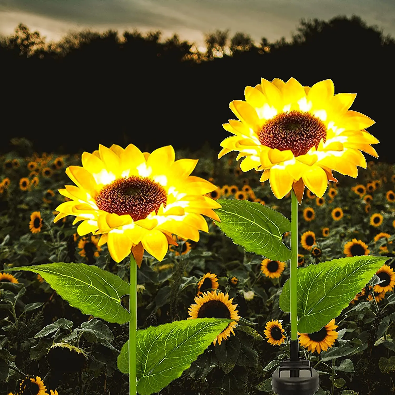 Lampu bunga matahari LED tahan air lampu pasak taman bunga matahari lampu bunga matahari