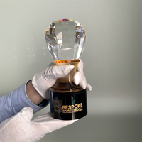 Trophée en verre cristal poli personnalisé de haute qualité, nouveau design ADL, sur base noire, thème sportif, pour compétitions et artisanat