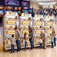 Machine à capsules Gashapon à double couche, à monnayeur, avec éclairage LED, tension universelle, garantie 1 an pour salles d'arcade commerciales
