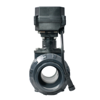 Vanne à boisseau sphérique motorisée TONHE CE IP67 étanche 2 voies DN50 2 pouces BSP en UPVC, raccord True Union, électrique DC12V DC24V