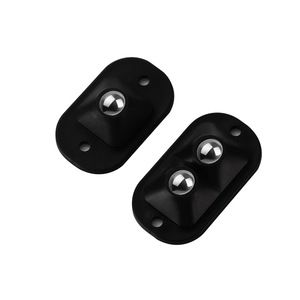 Swivel Caster For Trash Can Base 4 <b>Pc</b> Adhesive Ball Bearing <b>Wheels</b> Easy Install Black White 360 Degree Rotation - Product Image 3