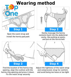 TopOne Men Medical Ostomy Ingle Support Truss Almohadillas de compresión bilaterales Cinturón de hernia inguinal para hombres - Product Image 5