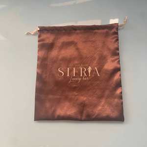 Custom Printed Logo Large Hair Silk Jewelry Eyelash <b>Pouch</b> Shoe <b>Drawstring</b> Bag Satin Dust Bags for Handbags Hair Bags Packaging - Product Image 6