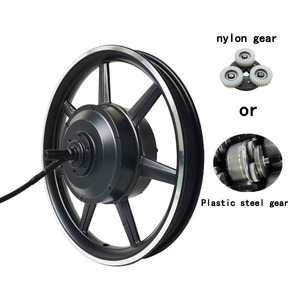 Motor de buje de rueda para bicicleta eléctrica de 48V 36V 350W 14 pulgadas BLDC con engranajes, de alta velocidad y potente - Product Image 4