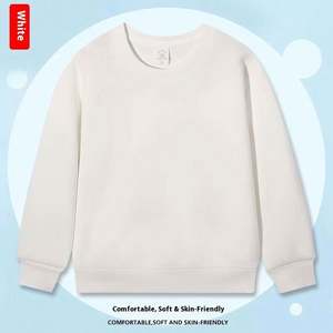Suéter Infantil de Cuello Redondo, Color Liso, Deportivo y Casual para Otoño, 320G de Algodón, Venta al Por Mayor - Product Image 2