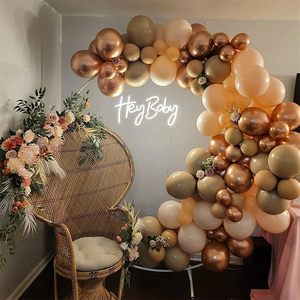 Neutral <strong>Nude</strong> Metallic Rose Gold Latex <strong>Balloon</strong> Arch Kit Boho <strong>Balloon</strong> for Birthday Baby Shower Wedding Party Decoration - Product Image 4