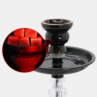 Ensemble de chicha arabe en gros avec bouteille en verre, pipe à eau en acier inoxydable, logo personnalisé OEM