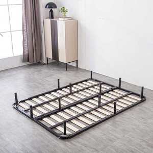 Sterke Ondersteuning Eenvoudig Massief Hout Ijzer Metalen Houten Platte Latten Opvouwbaar <span class=keywords><strong>Bed</strong></span> <span class=keywords><strong>Frame</strong></span> - Product Image 1