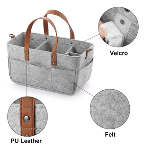 Organisateur de couches pour bébé - Panier de rangement portable pour la crèche, panier de rangement pour voiture, sac fourre-tout pour lingettes et jouets - Product Image 3