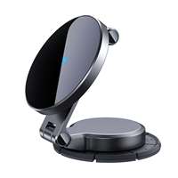 ZS408 Chargeur sans fil portable 15W, mini support magnétique pour voiture, téléphones mobiles, matériau imperméable, support universel