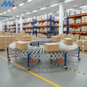 Transportador de Rodillos Motorizado Portátil, Flexible y Expandible para Descarga de Contenedores de Camiones, Línea de Transporte Móvil, Venta de Fábrica - Product Image 4