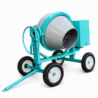 Bétonnière portable mini premium CM400-4C 400L avec moteur diesel refroidi par air de 6 CV, rendement élevé de 5-6 m³/h