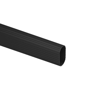 Tube de rangement ovale. Modèle Stor. Matériau en aluminium. Dimensions : 28 x 15 mm. Longueur : 3,95 m. Couleur noir mat. - Product Image 1