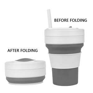 Travel Silicone <b>Cup</b> with Foldable Body - Product Image 1