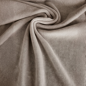 Tela de Velour de Algodón Tejido de Primera Calidad, 240 g/m², Color Taupe, 80/20 Algodón/Poliéster, en Rollo, para Prendas al por Mayor - Product Image 1