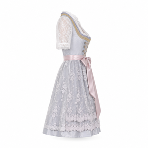 Camicetta Dirndl in Pizzo Premium con Squisito Sovrapposizione Floreale, Design Moderno ed Elegante, Abito da Donna per Halloween/Costume TV/Film <span class=keywords><strong>3</strong></span> - Product Image 5