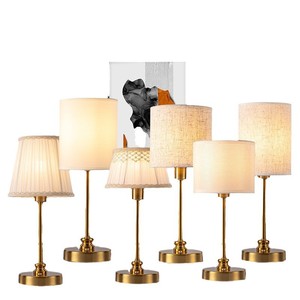Lámpara de Mesa LED Retro Moderna de Alta Gama, E14, Control Táctil, con Batería, Tela Francesa, Decoración para Dormitorio, Uso Interior/Exterior - Product Image 3