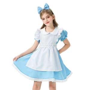 Kostum Princess anak perempuan, gaun kostum Princess anak perempuan, gaun pengiring biru, pakaian <span class=keywords><strong>Cosplay</strong></span> Anime, setelan putri anak perempuan - Product Image 1
