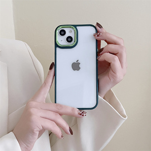<span class=keywords><strong>3</strong></span> en 1 cubierta de marco de lente de Metal acrílico transparente fundas de teléfono móvil para iPhone <span class=keywords><strong>15</strong></span> 14 13 12 11 Pro Max Xs Xr cubierta trasera transparente - Product Image 6