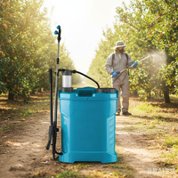 Pulvérisateur électrique avec pistolet à gâchette, capacité de 16 L, portée de pulvérisation de 2-3 m, taille de port de 1/2 pouce, pour le jardinage domestique et l'agriculture