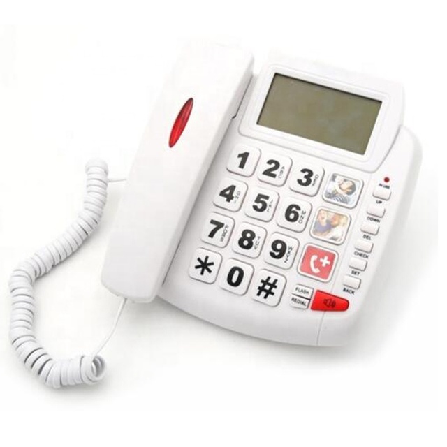 Jumbo Button Telephone Senior Phone with Amplified Speakerphone Function for Old People