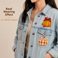 En gros, patchs brodés personnalisés citrouille et appliques nœud Halloween pour vêtements, sacs, vestes DIY en gros