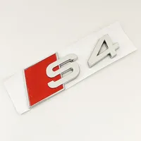 Emblema Adhesivo 3D de ABS Cromado Negro con Logo S3 S4 S5 S6 S7 S8 para Maletero de Coche para Audi 8Y 8P 8V B6 B8 B9 8T C4 C6 C7 C8 Accesorios