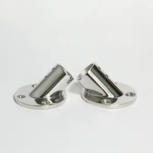 Boat Hand Rail Fitting 45 Degree round Base Marine hardware 316 Stainless Steel usd by Boats/Awning