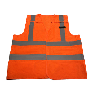 Gilet de sécurité réfléchissant CITICITY à 5 points de rupture, classe 3 ANSI, pour la construction, logo personnalisé, maille polyester, plusieurs poches - Product Image 3