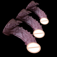 Dildo Dragon Fantaisie en Silicone, Jouet Anal en Forme de Créature, Énorme Plug Anal Réaliste Noué pour Femmes et Hommes, Étanche