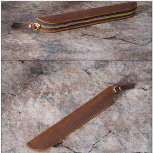 迷你真皮钢笔笔袋苹果铅笔可拆卸可爱小袋