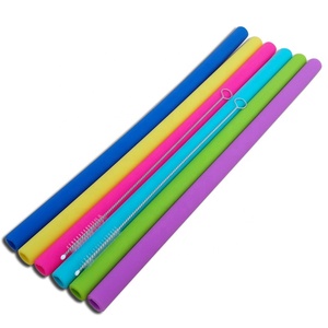 Bán Sỉ Ống Hút Silicon Mềm Dẻo Uống Nhiều Màu Tùy Chỉnh Cấp Thực Phẩm Có Thể Tái Sử Dụng Kèm Túi Đựng Cọ - Product Image 5