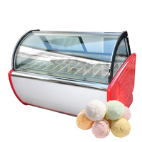 Vitrine réfrigérée pour crème glacée, gelato et sucettes glacées, conforme aux normes européennes