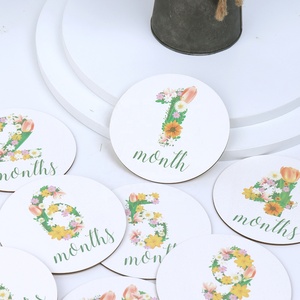 Cartes de développement mensuel pour nouveau-né sur le thème de la <span class=keywords><strong>montagne</strong></span> de buffles Pafu, avec des ballons de fleurs de cactus <span class=keywords><strong>et</strong></span> des buffles, accessoires <span class=keywords><strong>photo</strong></span> pour le placard du bébé - Product Image 3