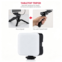 Kit de production vidéo professionnel AY49, microphone shotgun ultra-léger, lumière LED à intensité réglable pour vlogging mobile, conférences, tournages