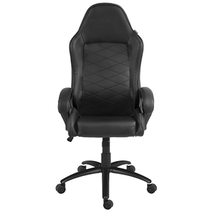 Chaise de jeu de course avec dossier matelassé en losanges, accoudoirs rembourrés fixes, plusieurs couleurs au choix, chaise de <span class=keywords><strong>gamer</strong></span> ergonomique pivotante - Product Image 1