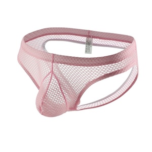 Calzoncillos suspensorio ultrafinos de tiro bajo para hombre, bragas <span class=keywords><strong>sexis</strong></span> de malla transparente, cintura de tela de punto transpirable - Product Image 3