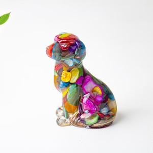 क्रिस्टल टुकड़ा स्क्वाटिंग कुत्ते लाँनी होटल लॉबी डेस्कटॉप सजावट - Product Image 2