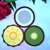 Gebreide Beach Party Decor Handgemaakte Gehaakte Vruchten Coaster
